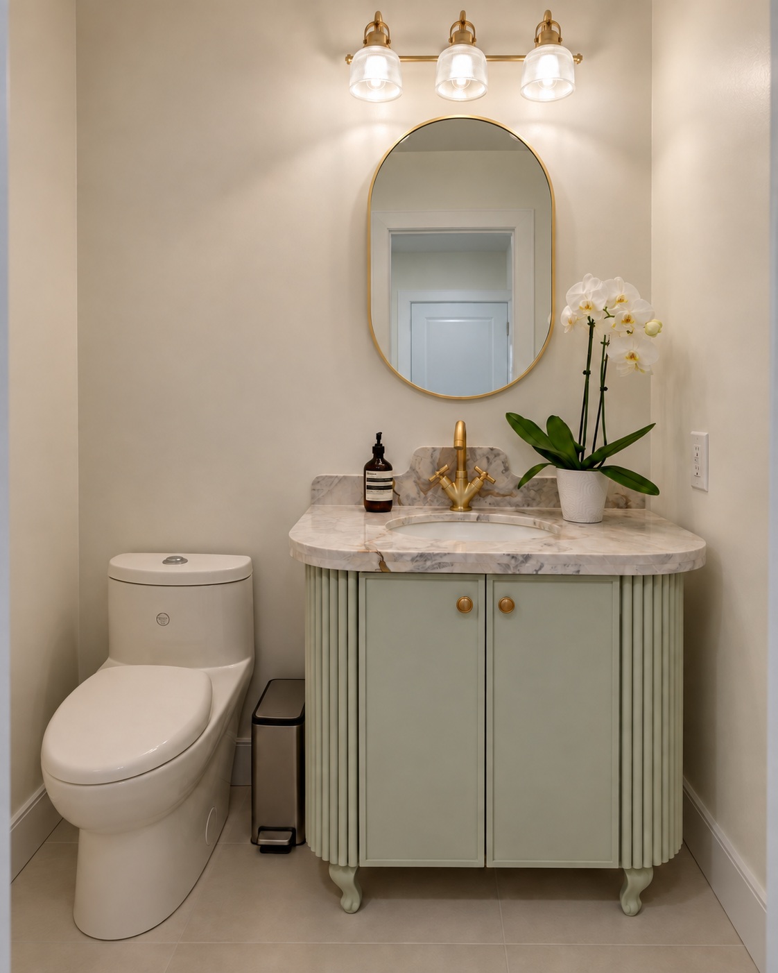 Powder room — front view
