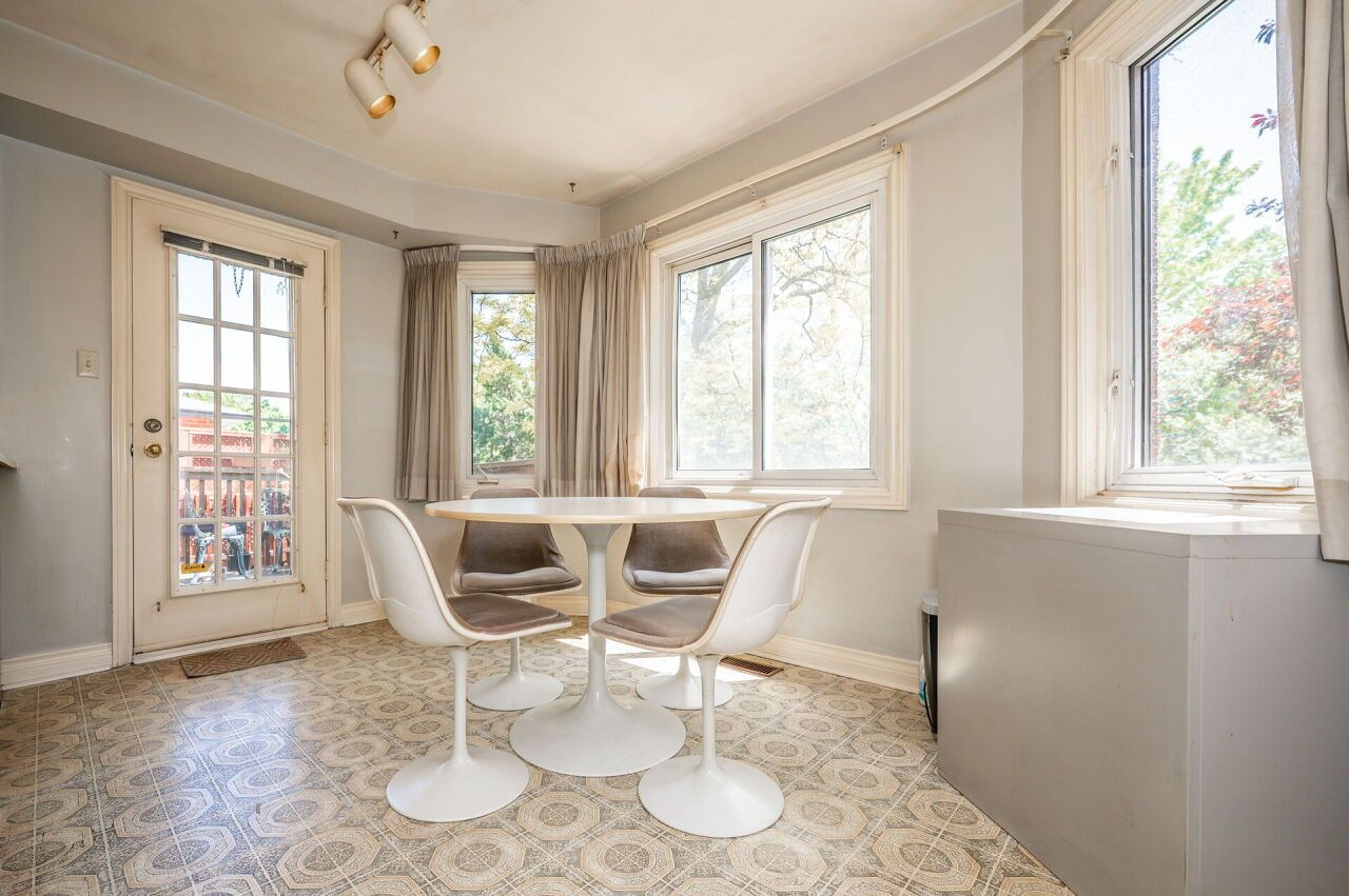 Breakfast by the window before renovation
